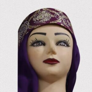 عصبة رأس قماش الجرز بنفسجي