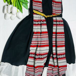 فستان اسود وشال رمادي بناتي (2-10)